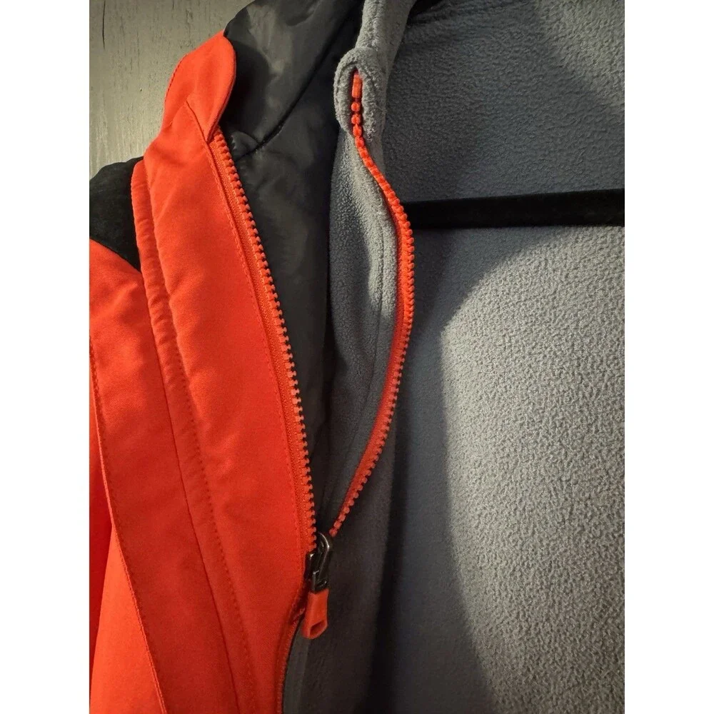 Under Armour ColdGear Boys YLG Loose Hooded Full Zip Jacket Red/Black With Liner